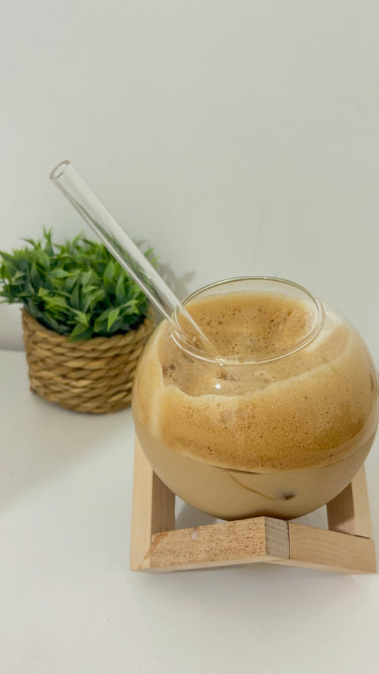 Round Cup with Wooden Stand