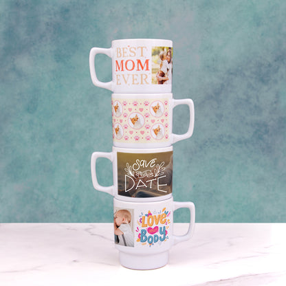 Customized Stackable Ceramic Coffee Mugs