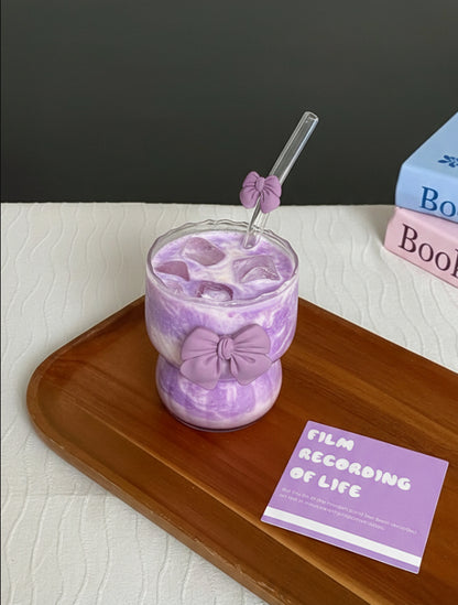 Small Bow Glass Cup