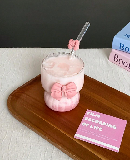 Small Bow Glass Cup