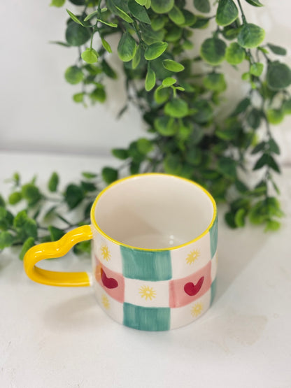 Groovy Heart Ceramic Mug