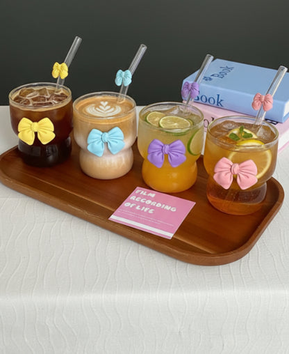 Small Bow Glass Cup