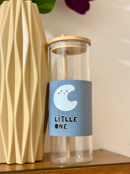 Wooden Straw Glass Cup