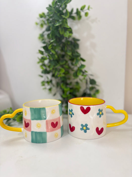 Groovy Heart Ceramic Mug