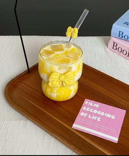 Small Bow Glass Cup