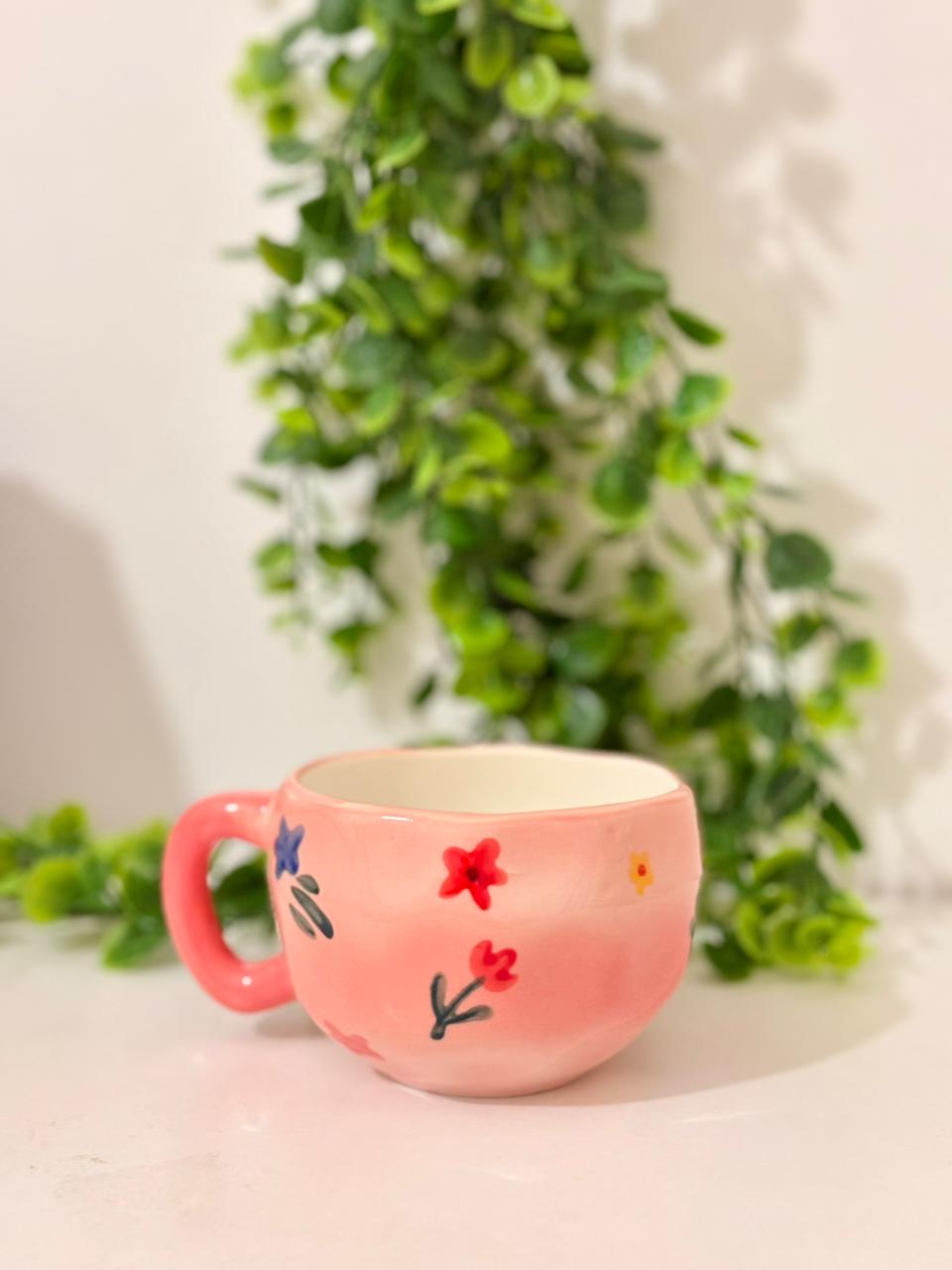 Flower Hand Painted Mug