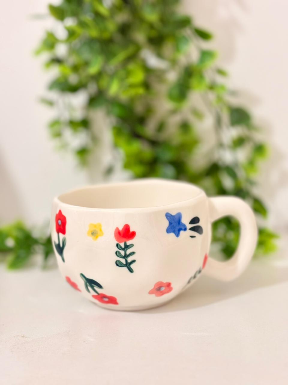 Flower Hand Painted Mug