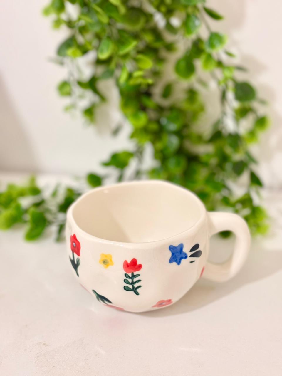 Flower Hand Painted Mug