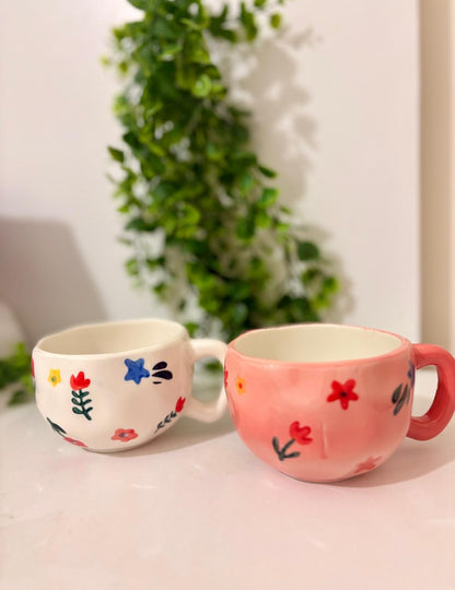 Flower Hand Painted Mug